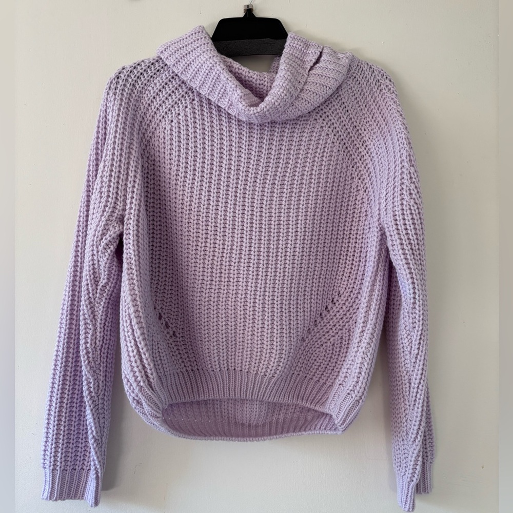Lavender cowl neck sweater